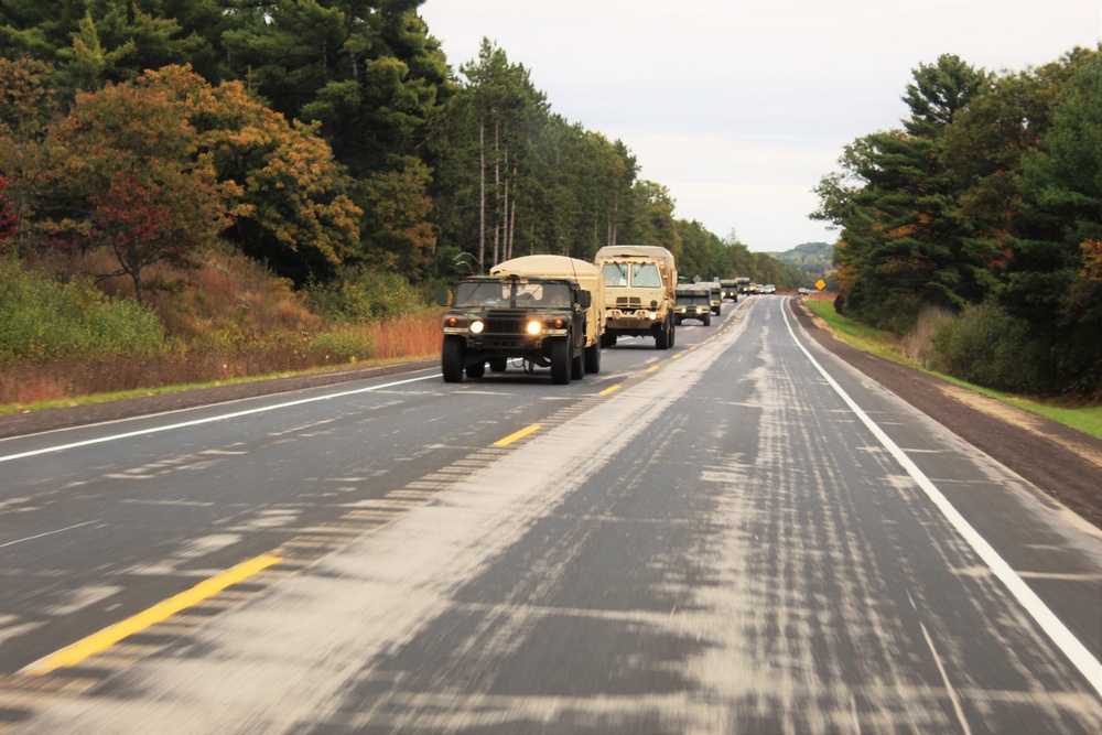 Training convoy to Fort McCoy