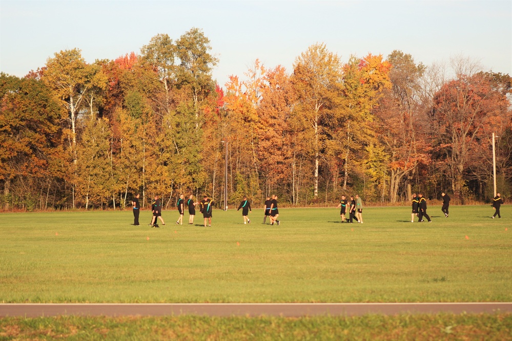 Fall PT session at Fort McCoy