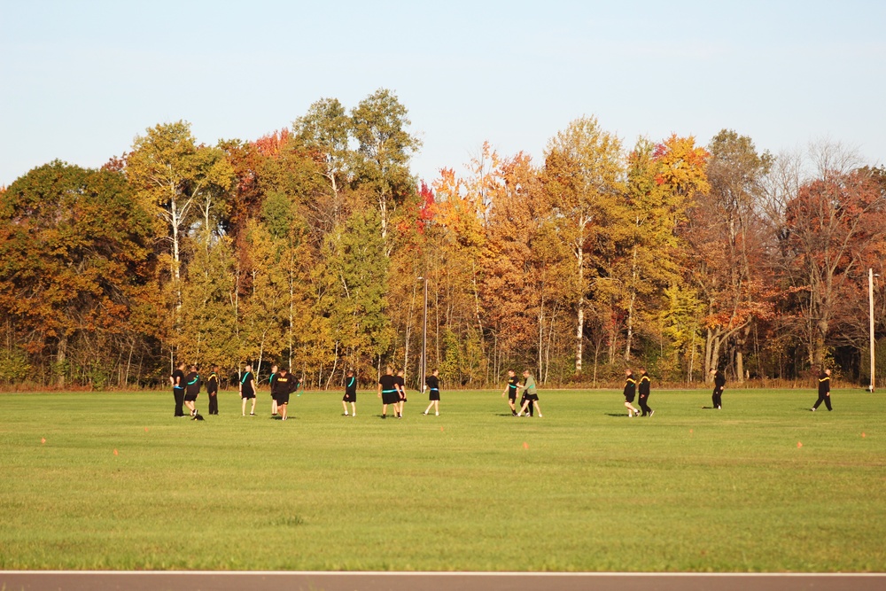Fall PT session at Fort McCoy