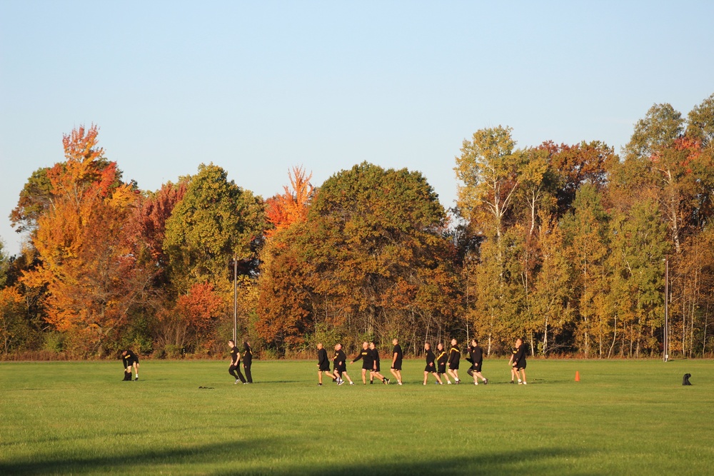 Fall PT session at Fort McCoy