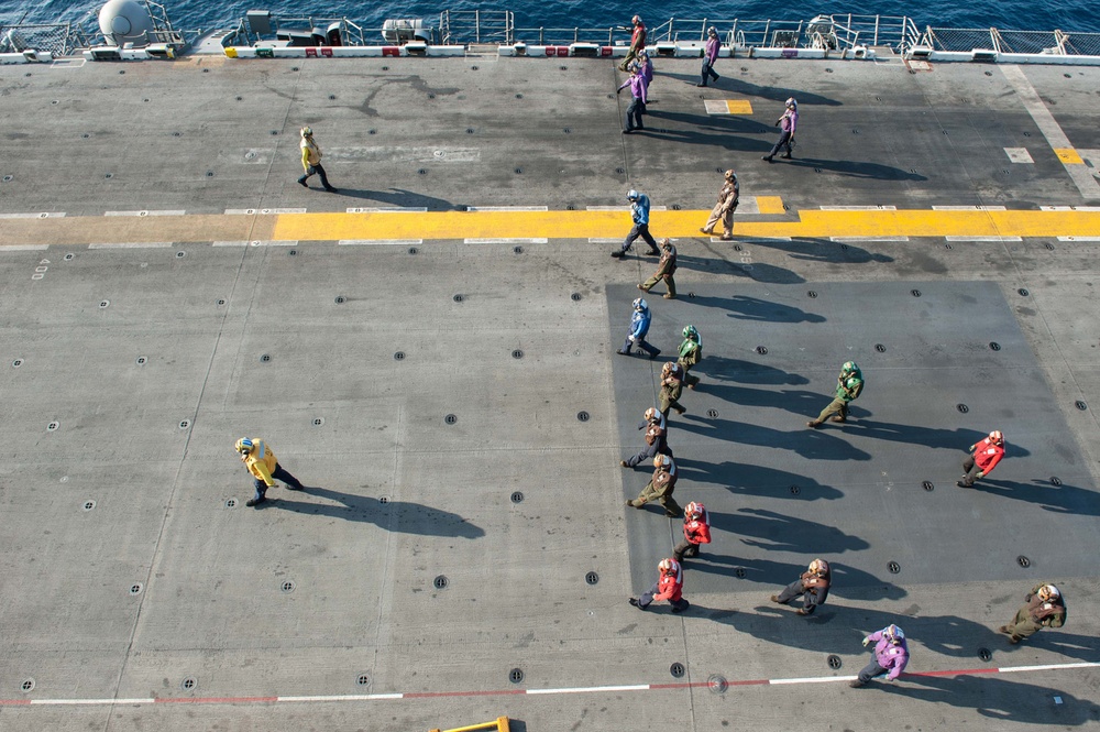 DVIDS - Images - USS America crew conduct FOD walkdown [Image 2 of 2]