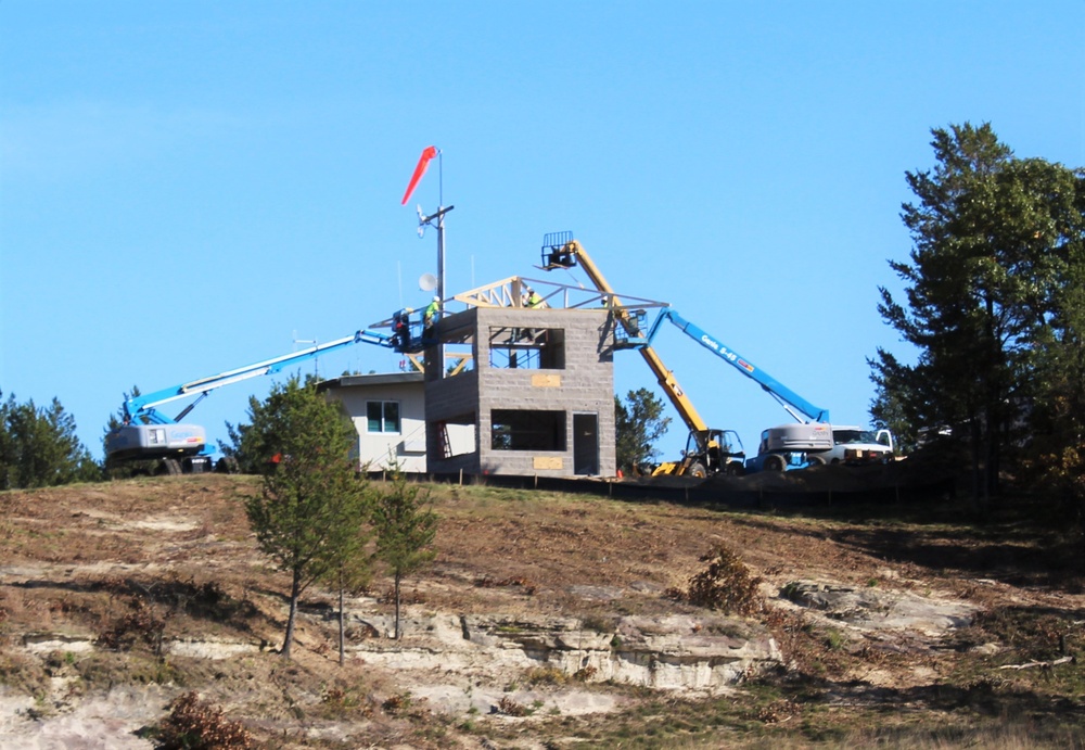 Fort McCoy’s Range Complex improvements continue with new tower construction
