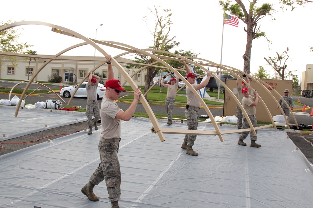 Montana Air National Guard Builds Tent Cities in Puerto Rico