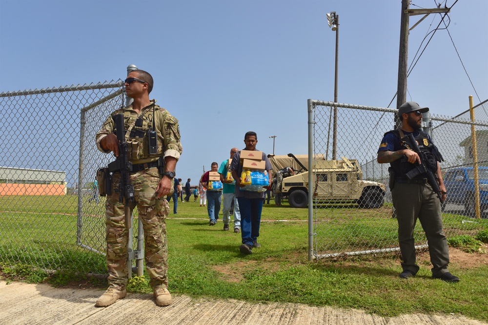 Hurricane Maria relief efforts in Arecibo, Puerto Rico