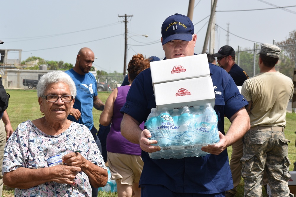 Hurricane Maria relief efforts in Arecibo, Puerto Rico