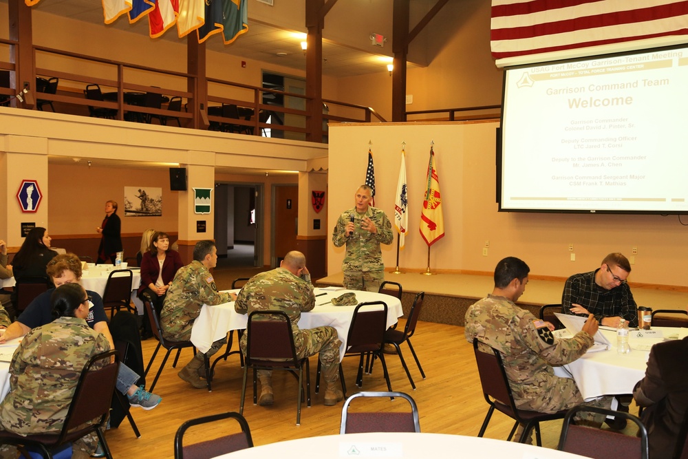 Garrison-Tenant Staff Meeting brings ideas together at Fort McCoy