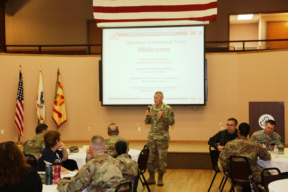 Garrison-Tenant Staff Meeting brings ideas together at Fort McCoy