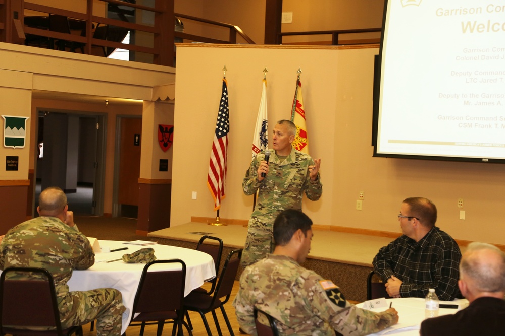 Garrison-Tenant Staff Meeting brings ideas together at Fort McCoy