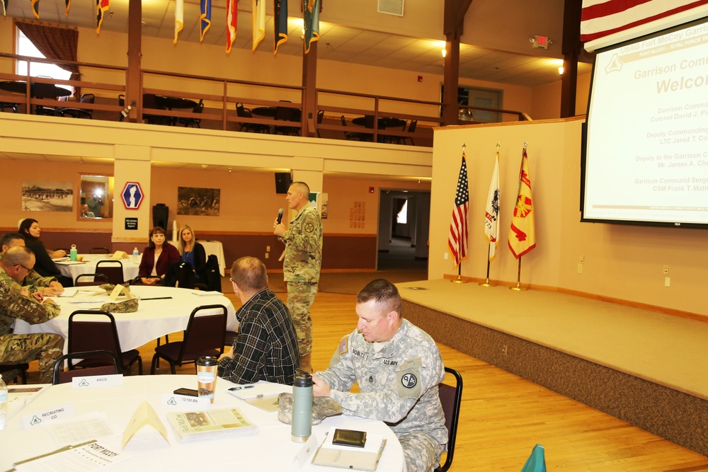 Garrison-Tenant Staff Meeting brings ideas together at Fort McCoy