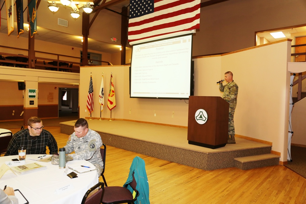 Garrison-Tenant Staff Meeting brings ideas together at Fort McCoy