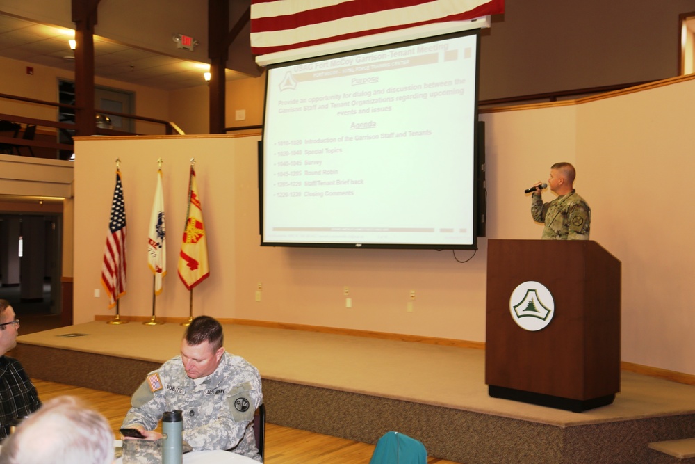 Garrison-Tenant Staff Meeting brings ideas together at Fort McCoy