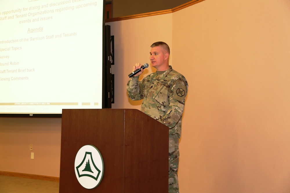 Garrison-Tenant Staff Meeting brings ideas together at Fort McCoy