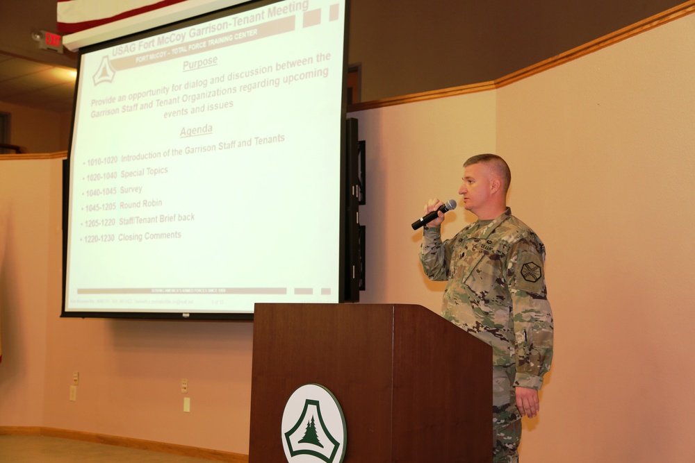 Garrison-Tenant Staff Meeting brings ideas together at Fort McCoy