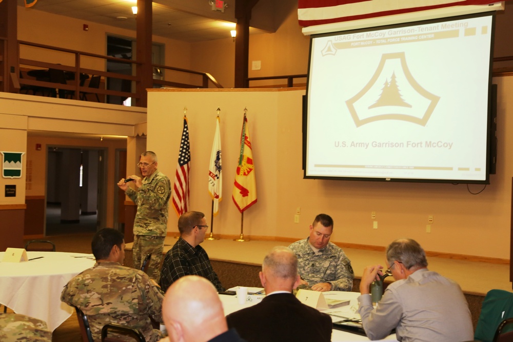 Garrison-Tenant Staff Meeting brings ideas together at Fort McCoy