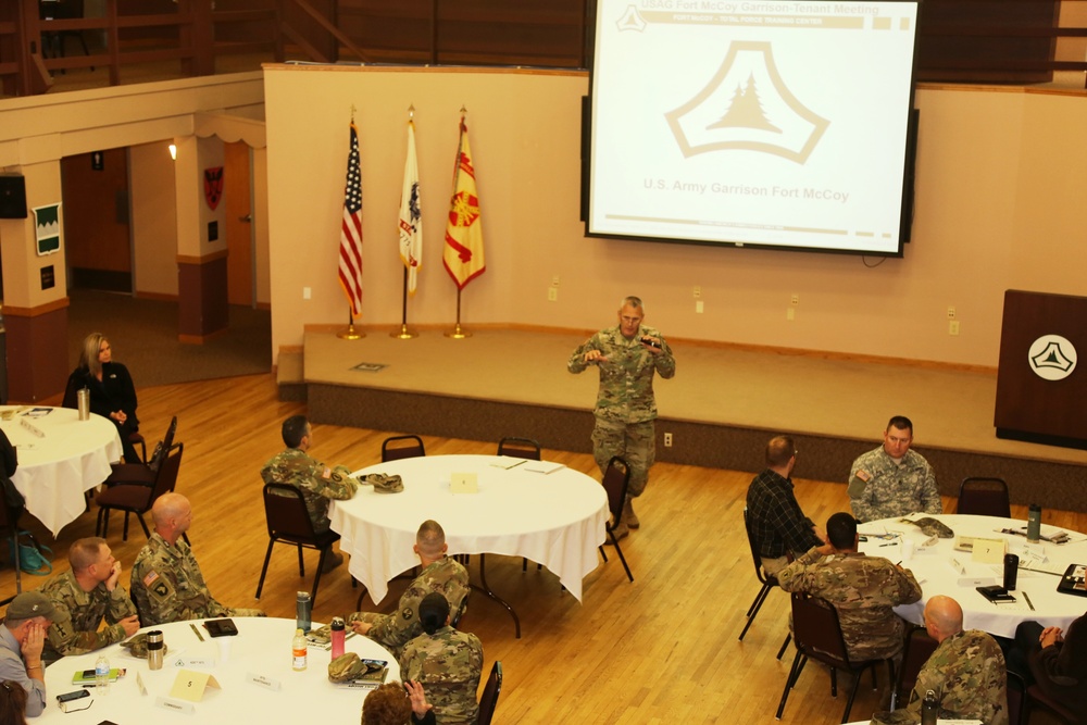 Garrison-Tenant Staff Meeting brings ideas together at Fort McCoy