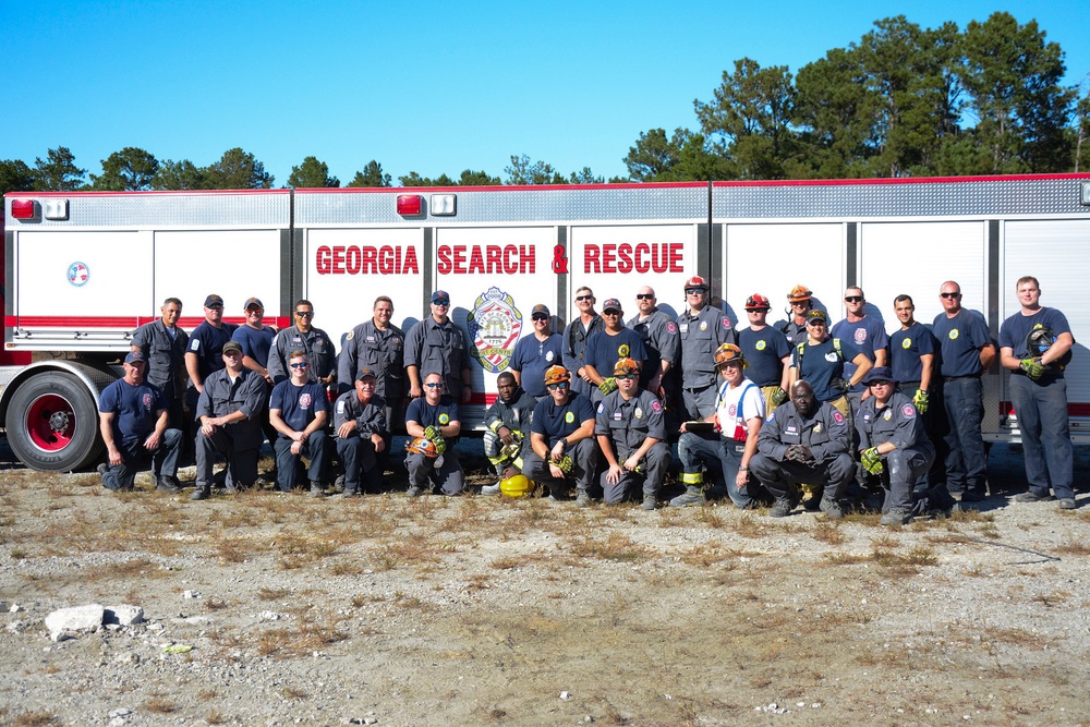 Georgia Search,Rescue Team 4A conducts structural collapse rescue training at Fort Benning