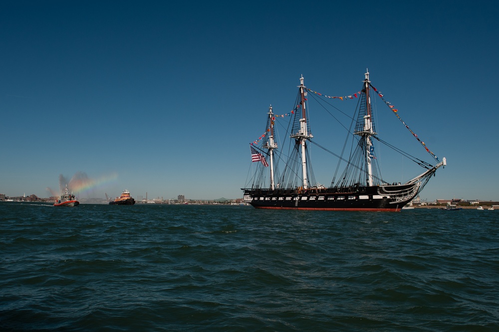 Coast Guard protects ‘Old Ironsides’ during turnaround voyage in Boston Harbor