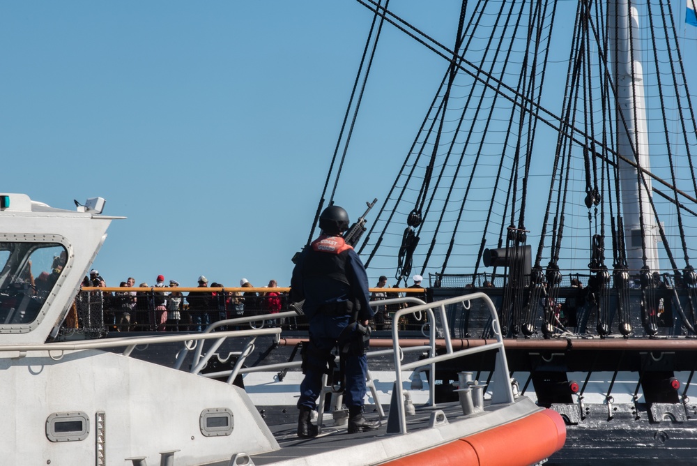 Coast Guard protects ‘Old Ironsides’ during turnaround voyage in Boston Harbor