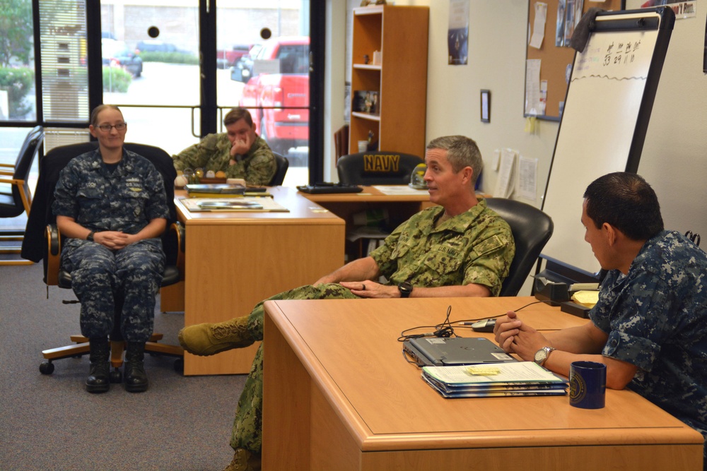 Commander, Navy Recruiting Command visits NRD San Antonio