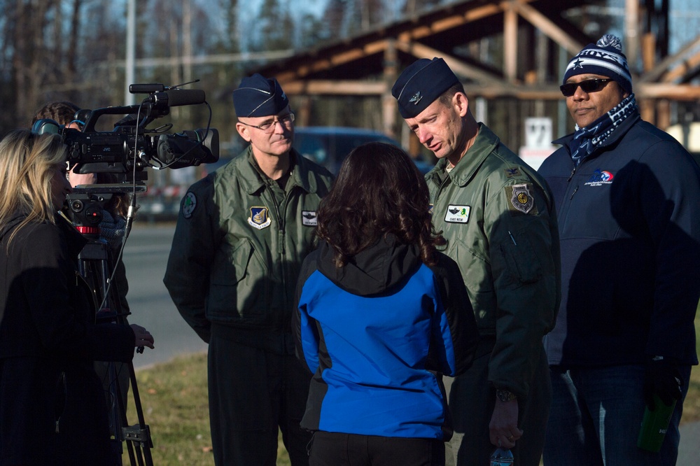3rd Wing commander talks to local reporters
