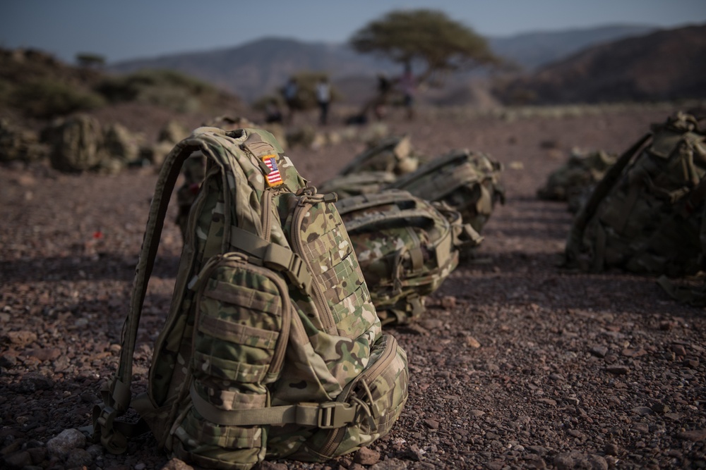 Deployed Army forces practice land navigation