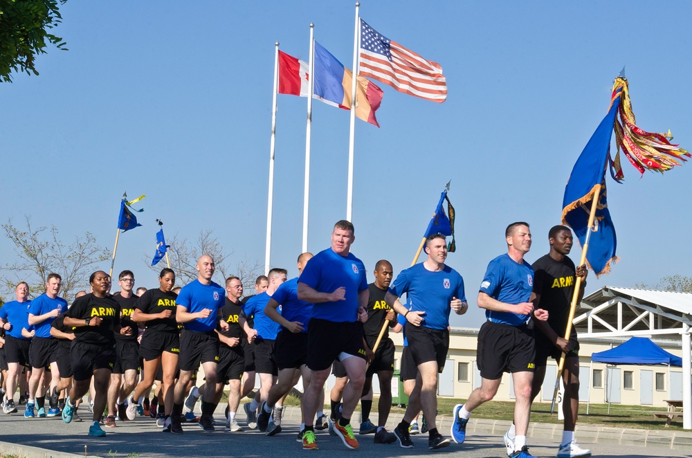 10th CAB Soldiers run across the world