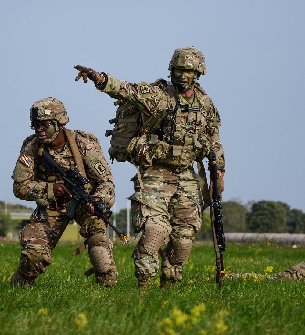 Platoon Sergeant Giving Orders