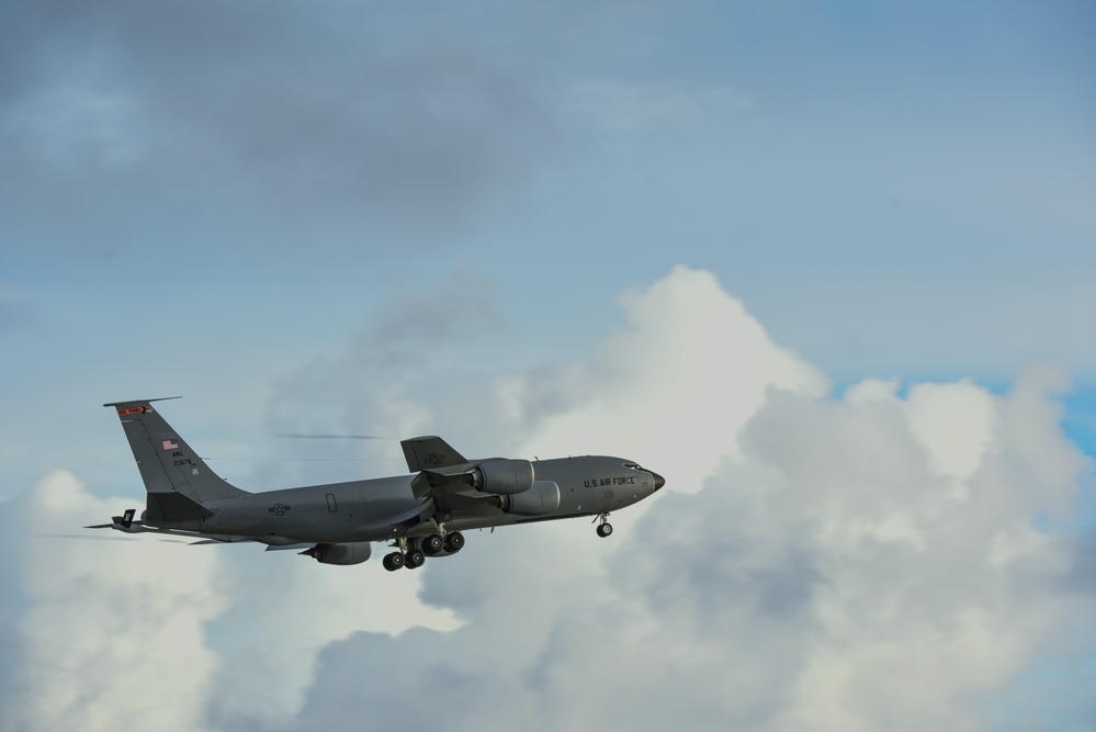 New Jersey Air National Guard conducts refueling mission over the Pacific Ocean