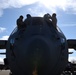 Airmen at the 179th Airlift Wing work on a C-130H Hercules in Mansfield, Ohio