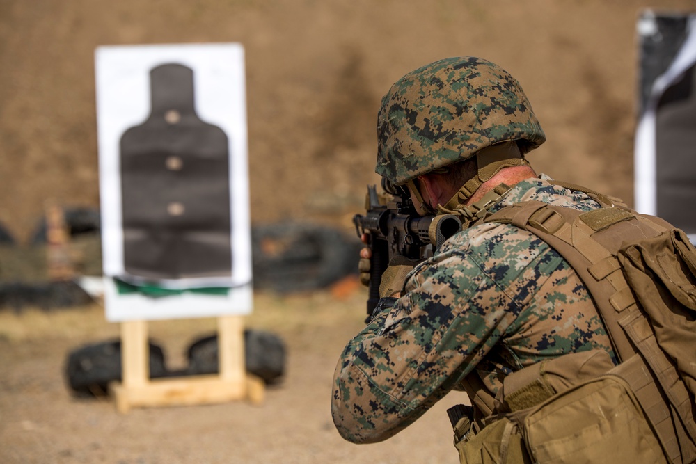Marines with SPMAGTF-CR-AF go to the range
