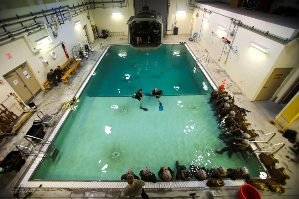 Ready for anything: Marines practice underwater egress