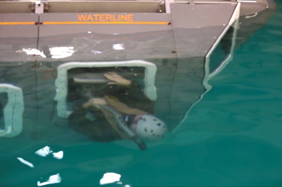 Ready for anything: Marines practice underwater egress