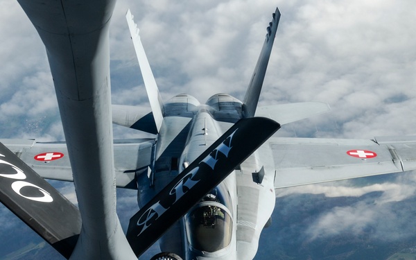 100th ARW refuels Swiss F-18s