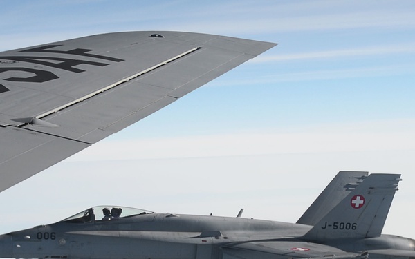 100th ARW refuels Swiss F-18s