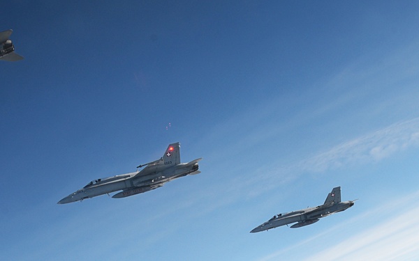 100th ARW refuels Swiss F-18s