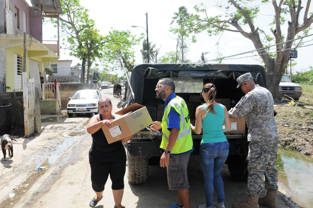 PRNG Impact Toa Baja, PR With Food and Water