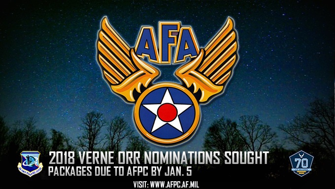 Nominations sought for 2018 AFA Verne Orr Award