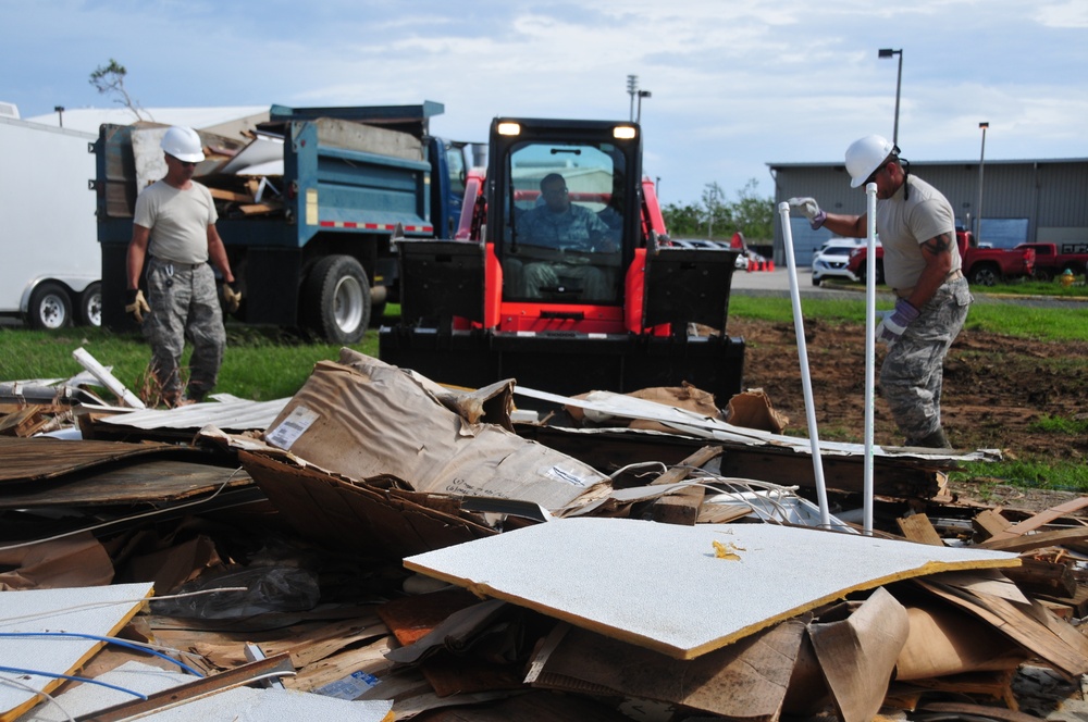 156th Civil Engineering Squadron continues base clean up effort