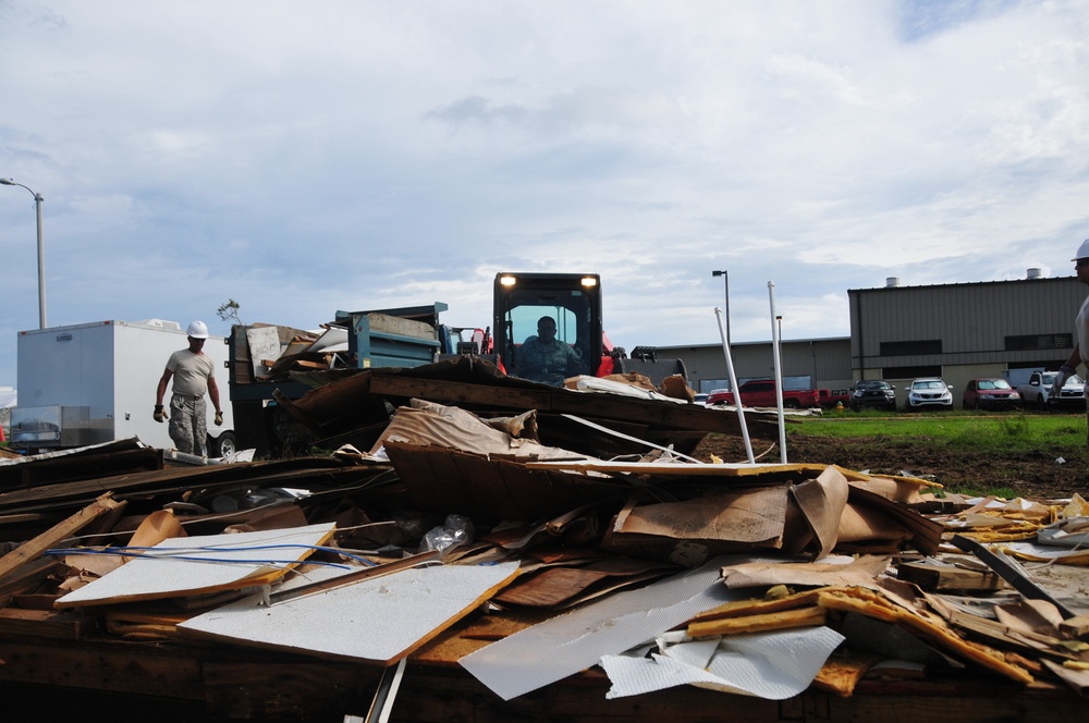 156th Civil Engineering Squadron continues base clean up effort