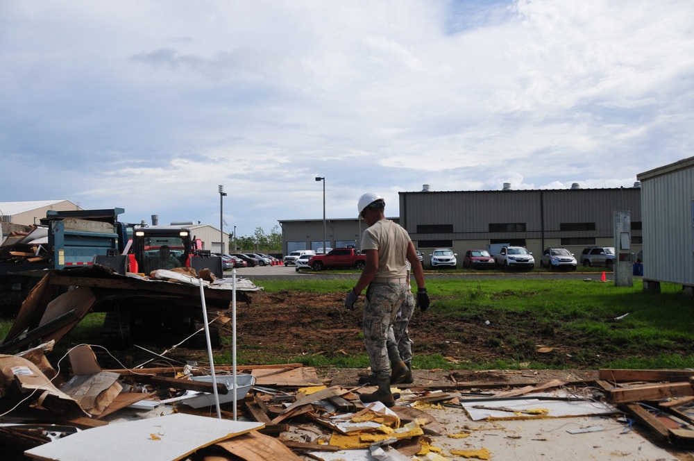 156th Civil Engineering Squadron continues base clean up effort