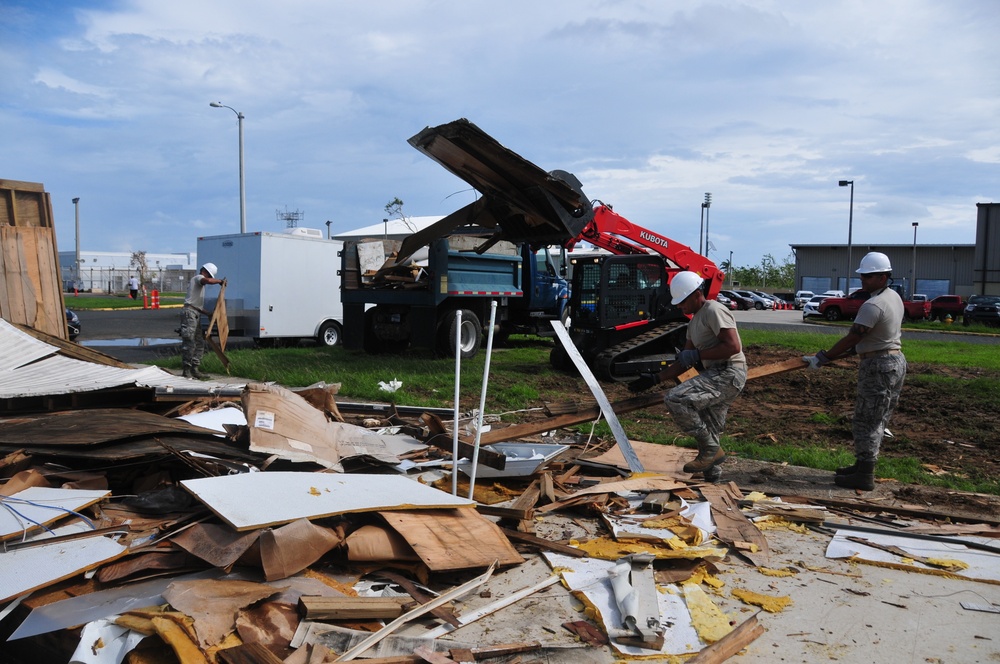 156th Civil Engineering Squadron continues base clean up effort