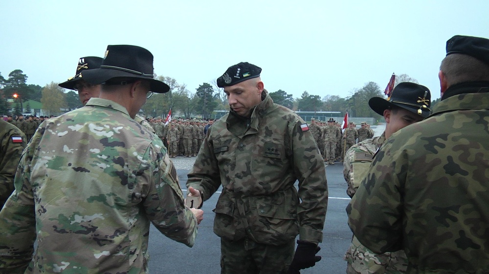 U.S. and Polish CAV Troops Participate in Patch Ceremony