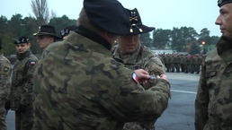 US and Polish CAV Troops Participate in Patch Ceremony