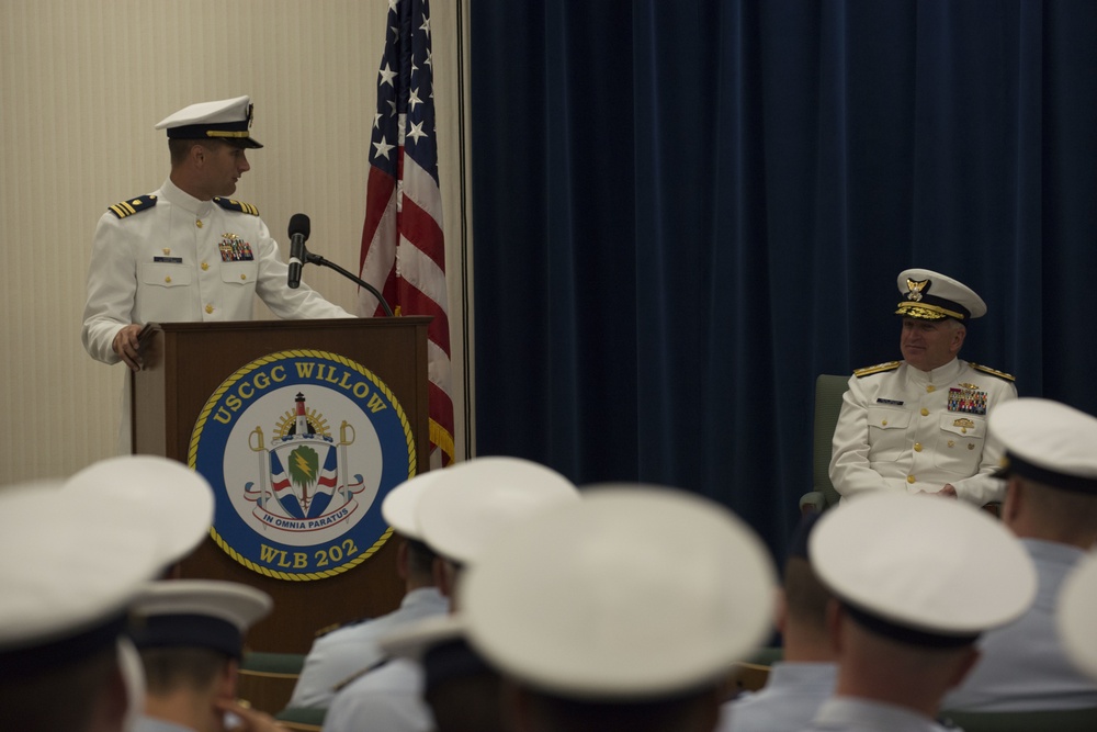 Coast Guard Cutter Willow holds homeport welcoming ceremony