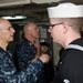 Frank Cable conducts Dress Uniform Inspection