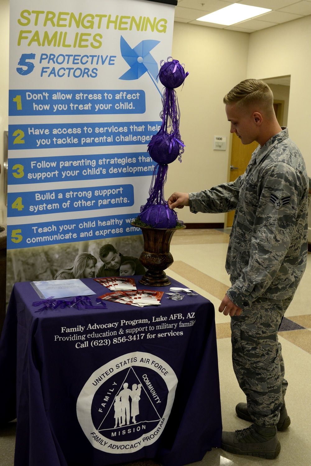 The 56th Medical Operation Squadron spread domestic violence awareness