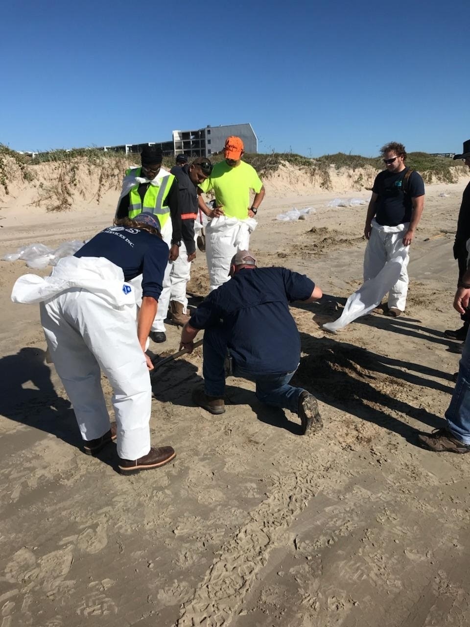 Barge response unified command beach cleanup operations progress