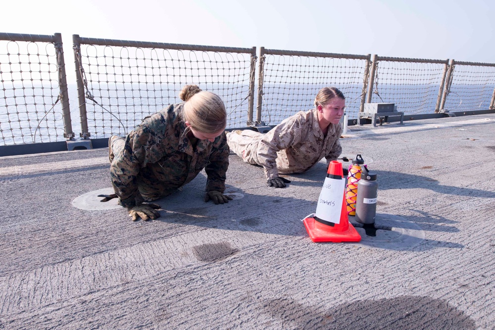 15th MEU Marines participate in MCMAP on Pearl Harbor’s flight deck