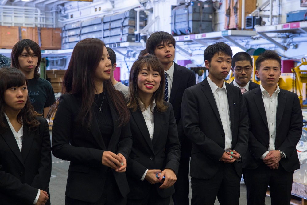 USS Bonhomme Richard (LHD 6) Hosts  Tour for Fukuoka University Students