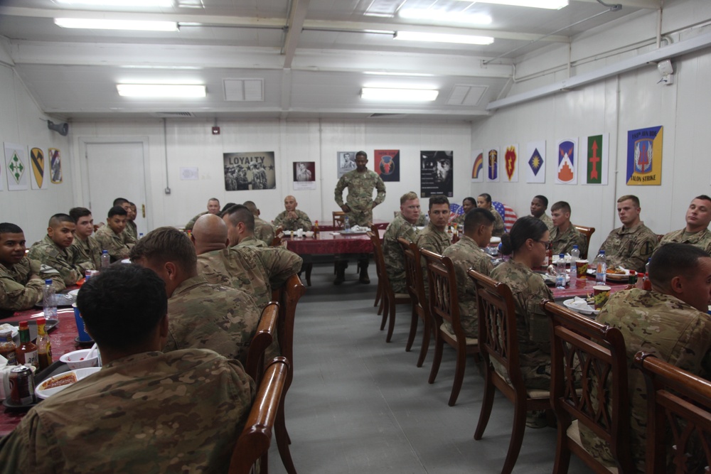 CJTF-OIR Command Sergeant Major Visits Troops in Kuwait